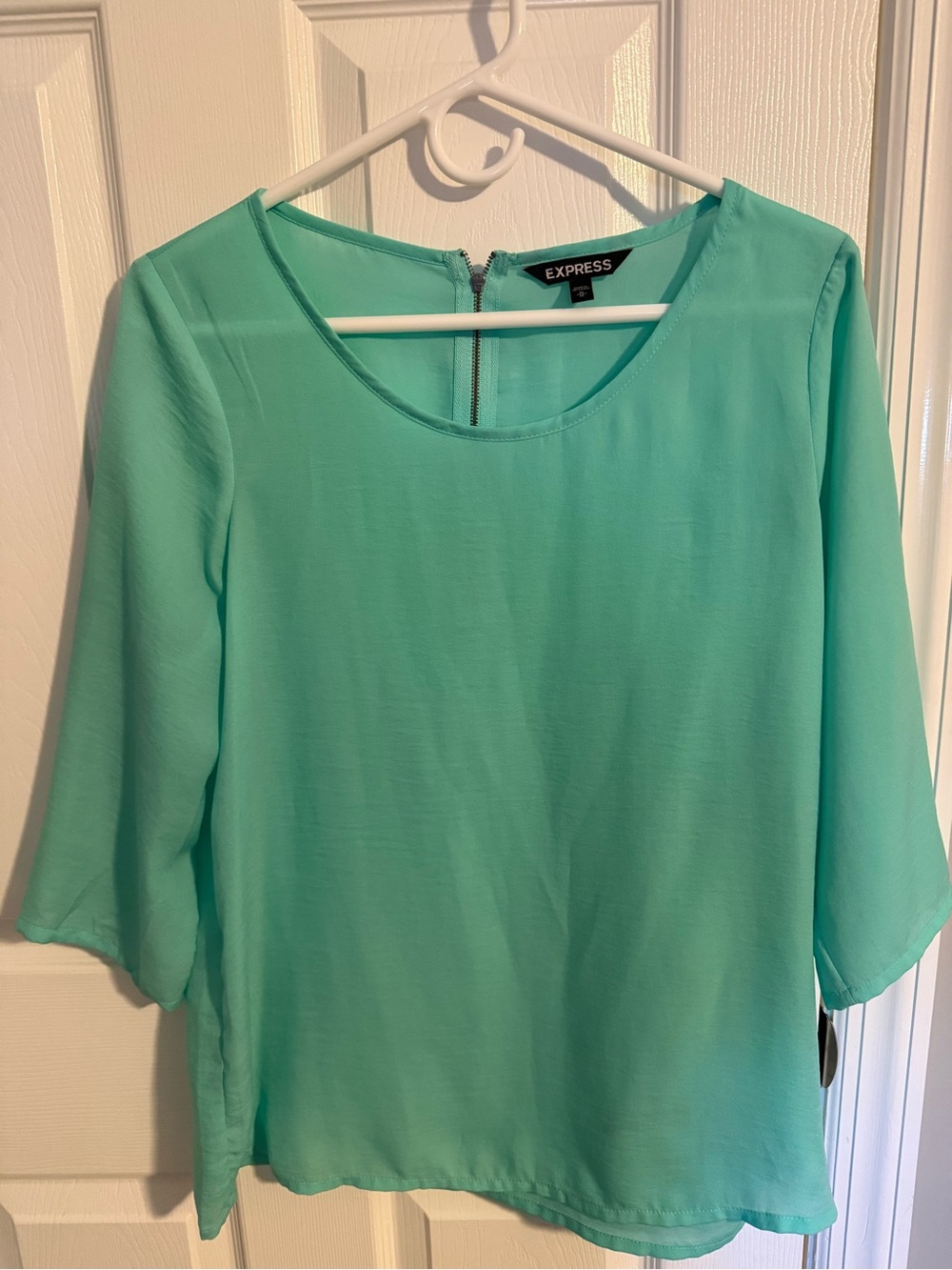 Express Women's Seafoam Chiffon Blouse